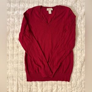 LOFT mulberry colored neck sweater